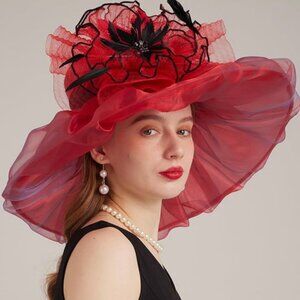 Kentucky Derby Church Dress Hat for Women Fuchsia Line